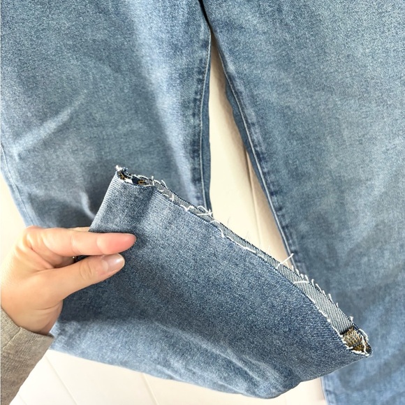 J Crew essential straight high rise dark wash raw hem jeans size 29 new - Picture 5 of 12